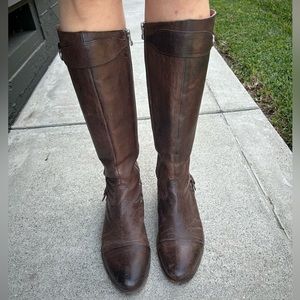 AllSaints Leather Riding Boots